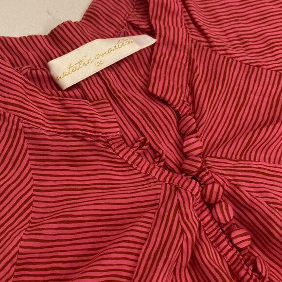 Natalie Martin 100% Rayon Pink Long Sleeve Fiore Short Tent Dress Size XS - Picture 7 of 8